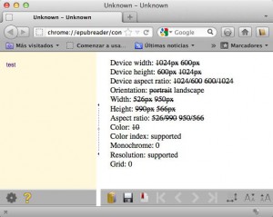 Test media query en Firefox, utilizando la extensión ePub reader Test media query en Firefox, utilizando la extensión ePub reader